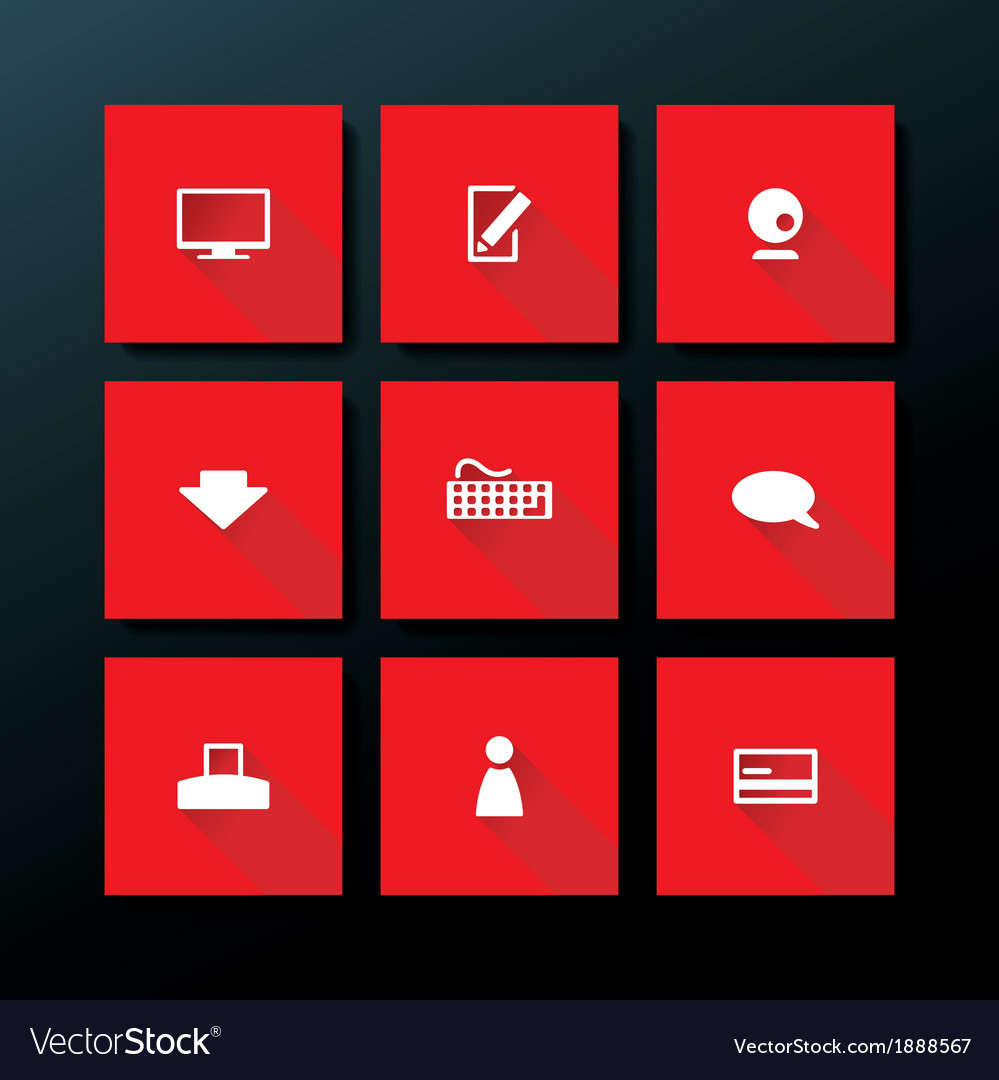 Flat web icon set