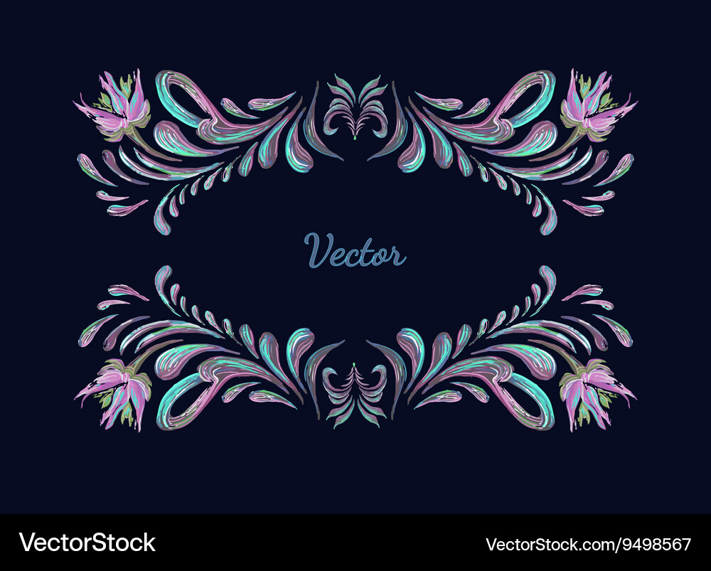 Floral frame Royalty Free Vector Image - VectorStock