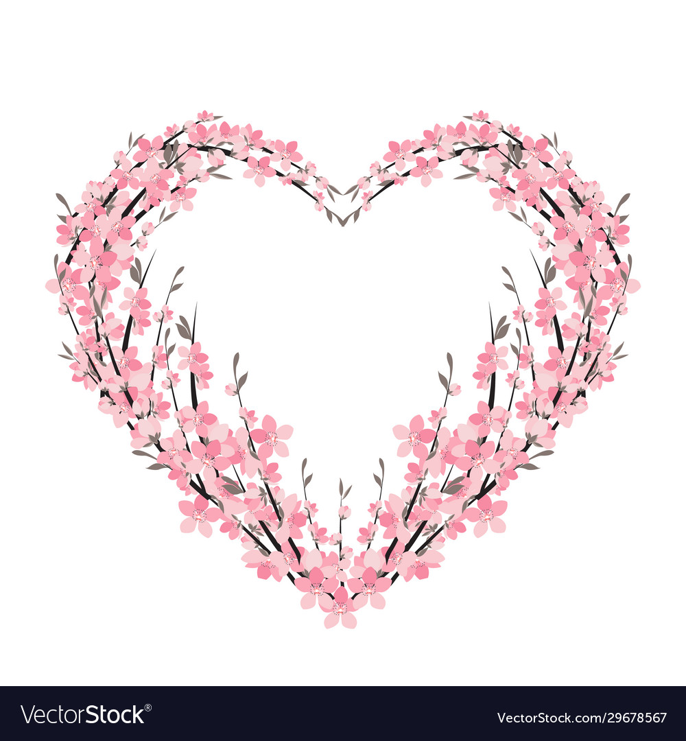 Flower decoration sakura Royalty Free Vector Image