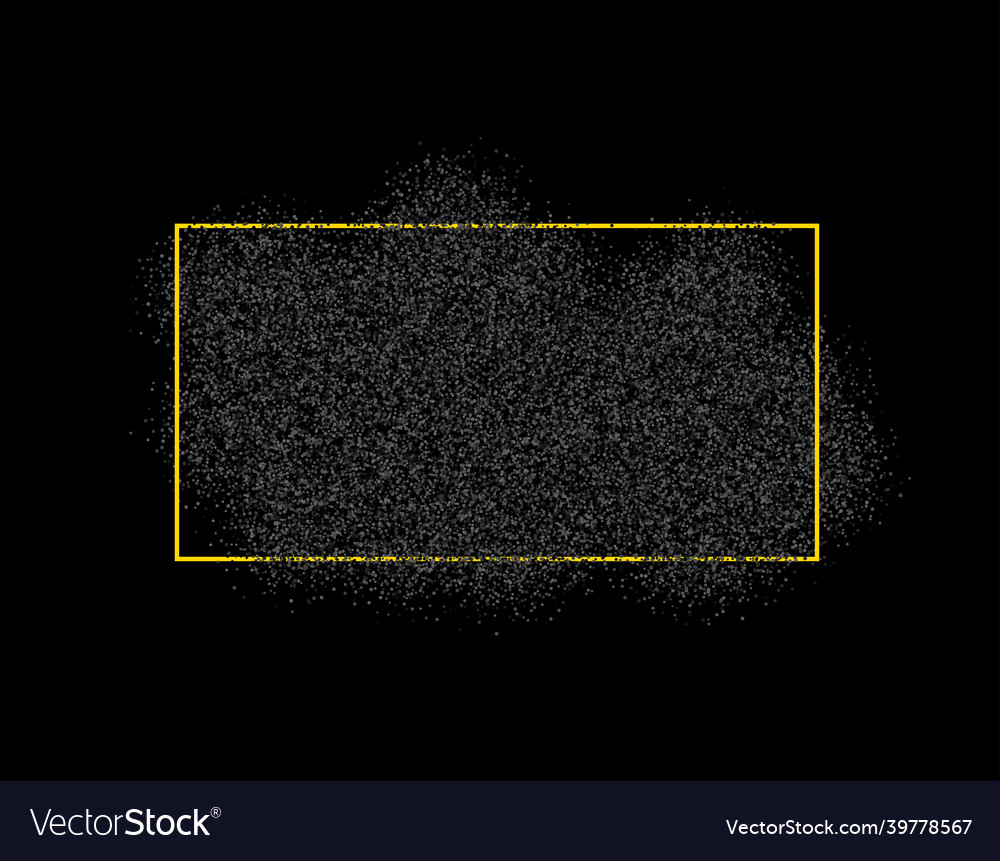 Halftone dots confetti background with frame vector image Halftone dots confetti background with frame