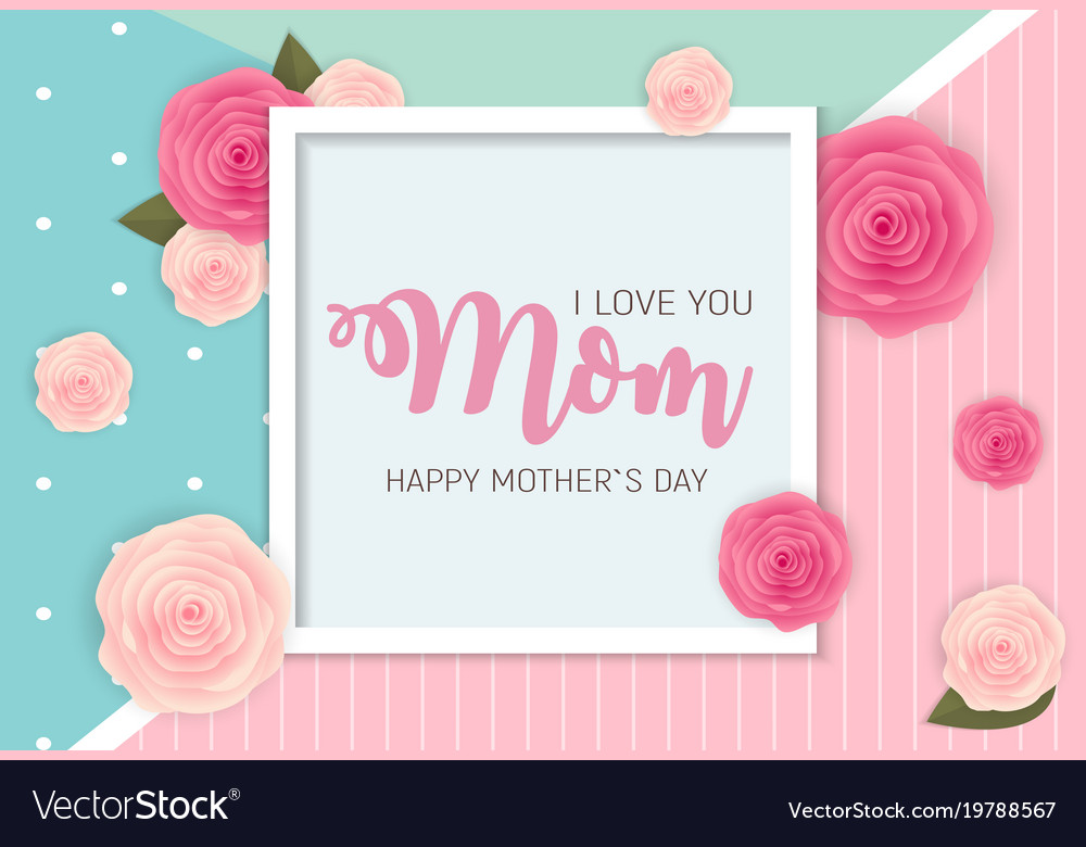 Happy Mother s Tag Hintergrund mit Blumen