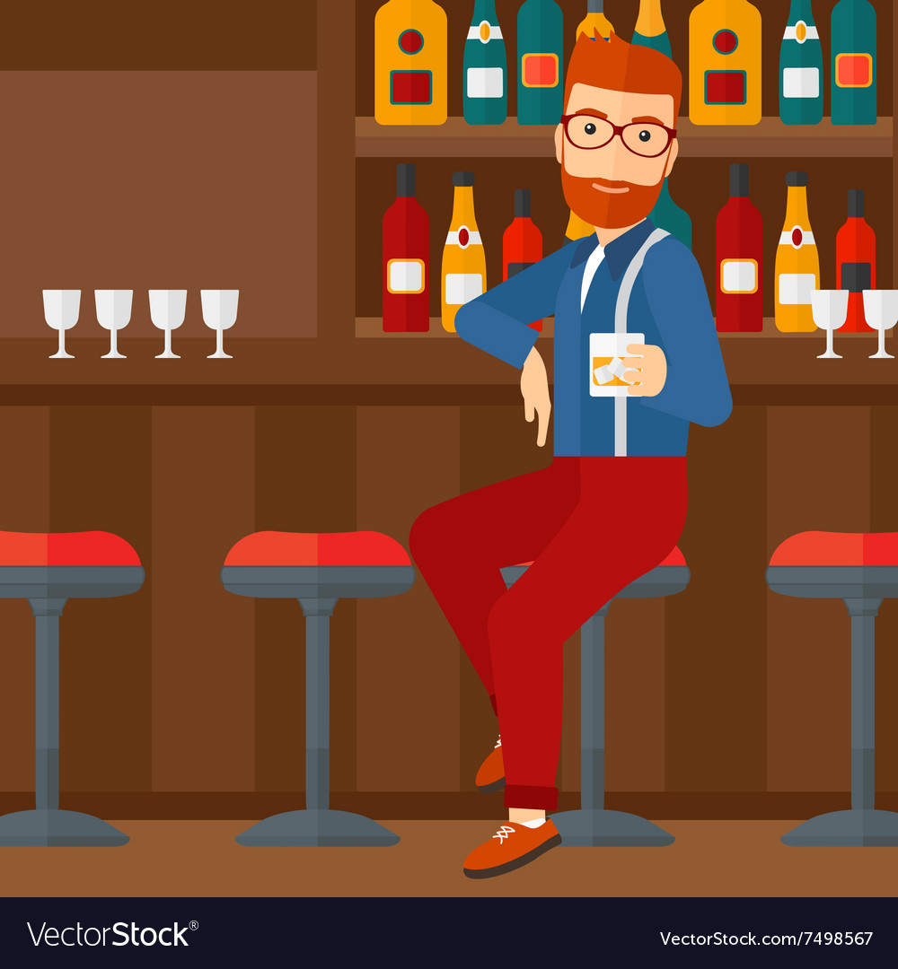 Man at Bar Counter