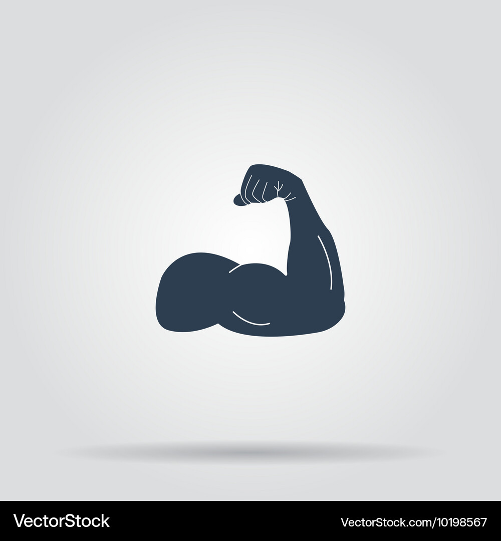 Muscle icon concept Royalty Free Vector Image - VectorStock