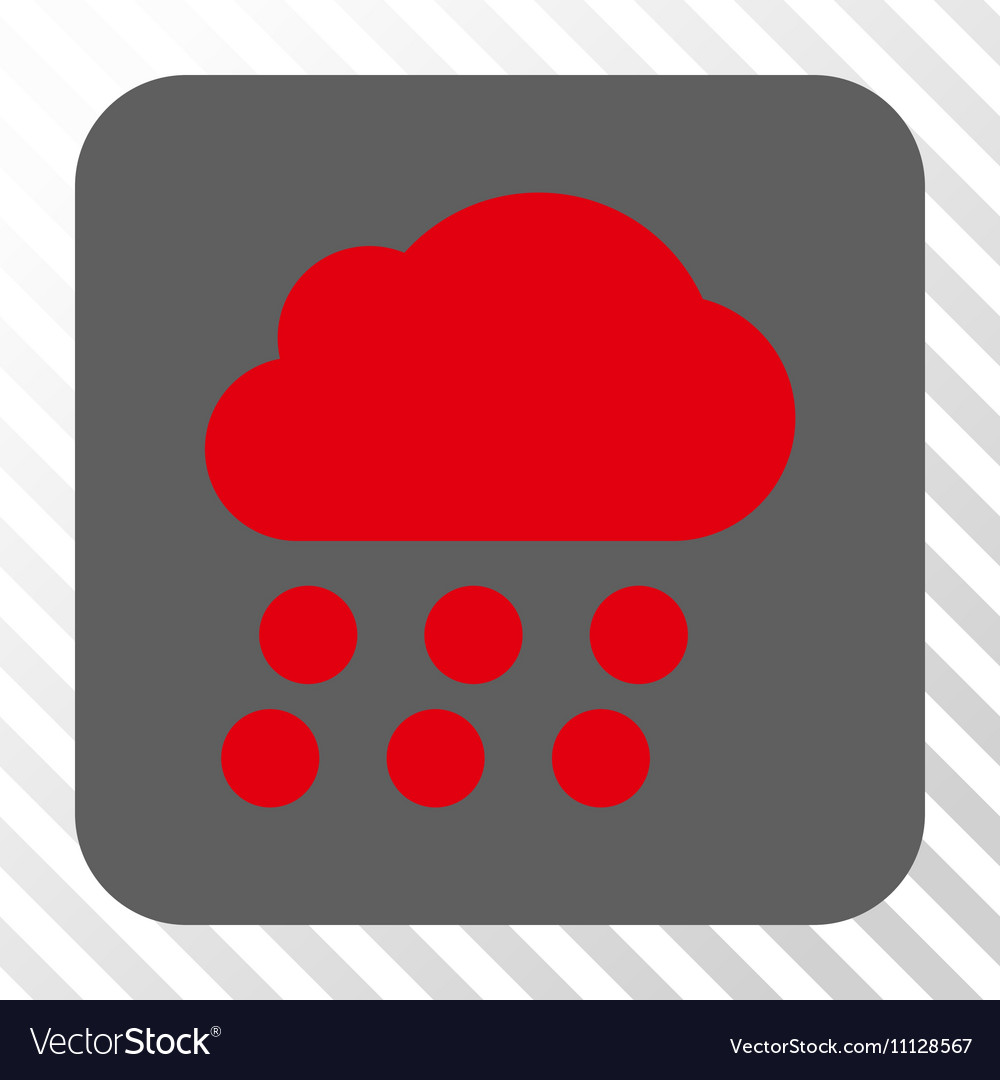 Rain cloud rounded square button