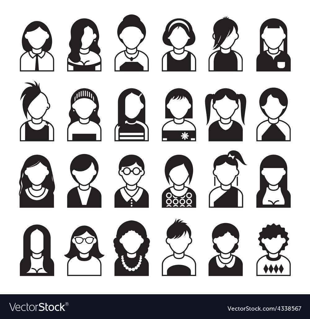 Set flat people icons Royalty Free Vector Image