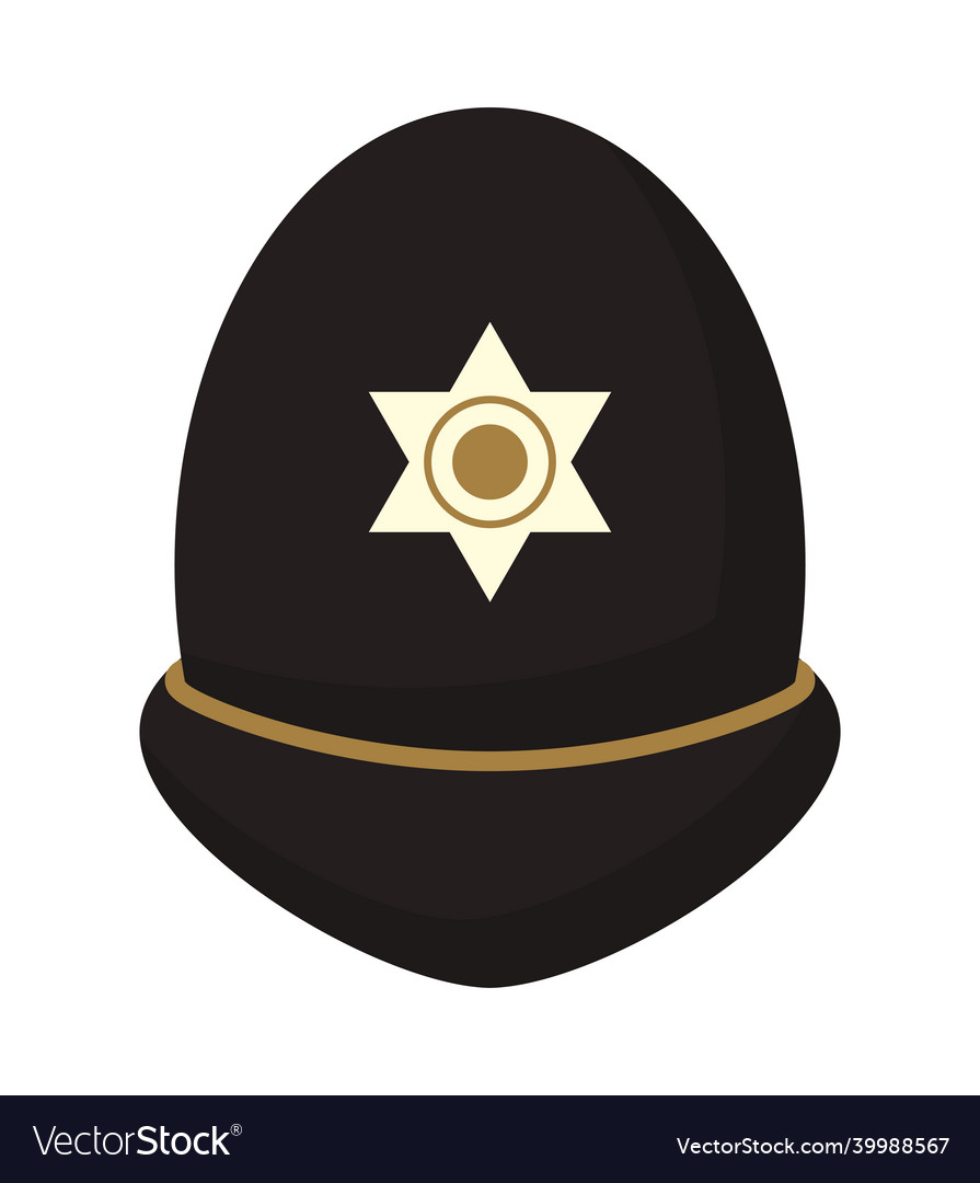 Uk Police Hat Royalty Free Vector Image Vectorstock