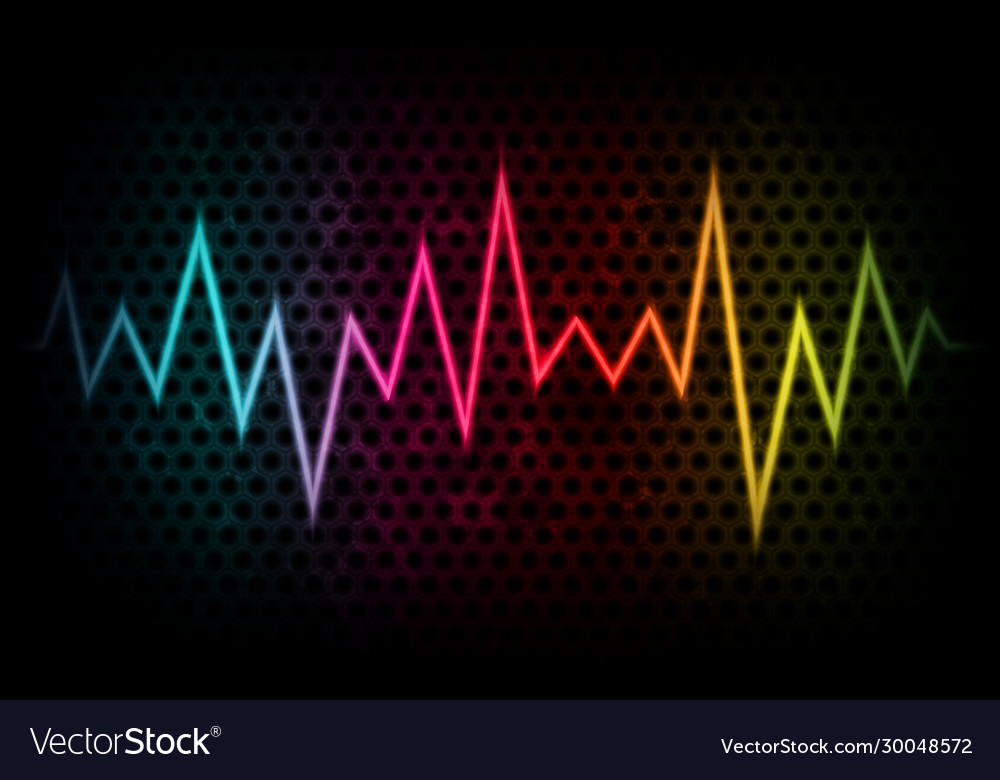 Abstract background with colorful waveform Vector Image