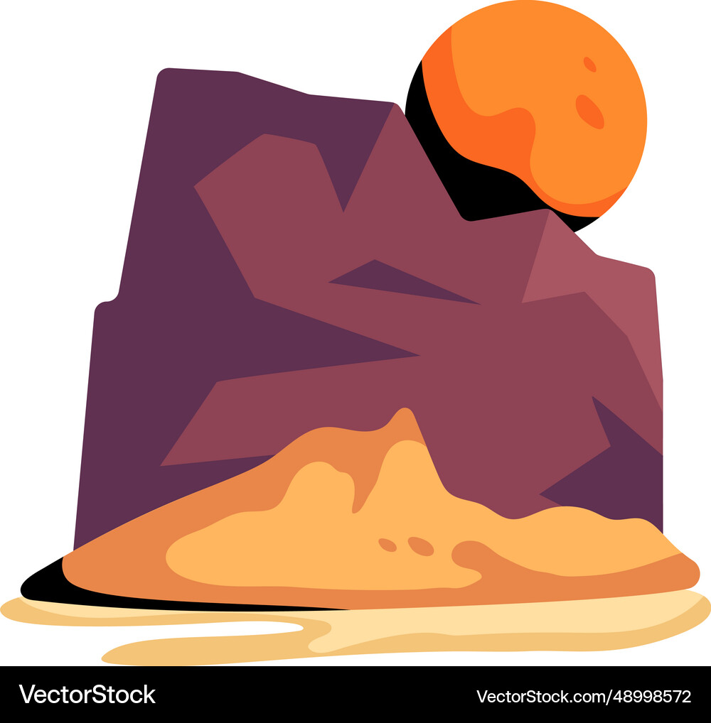 Desert sunset Royalty Free Vector Image - VectorStock