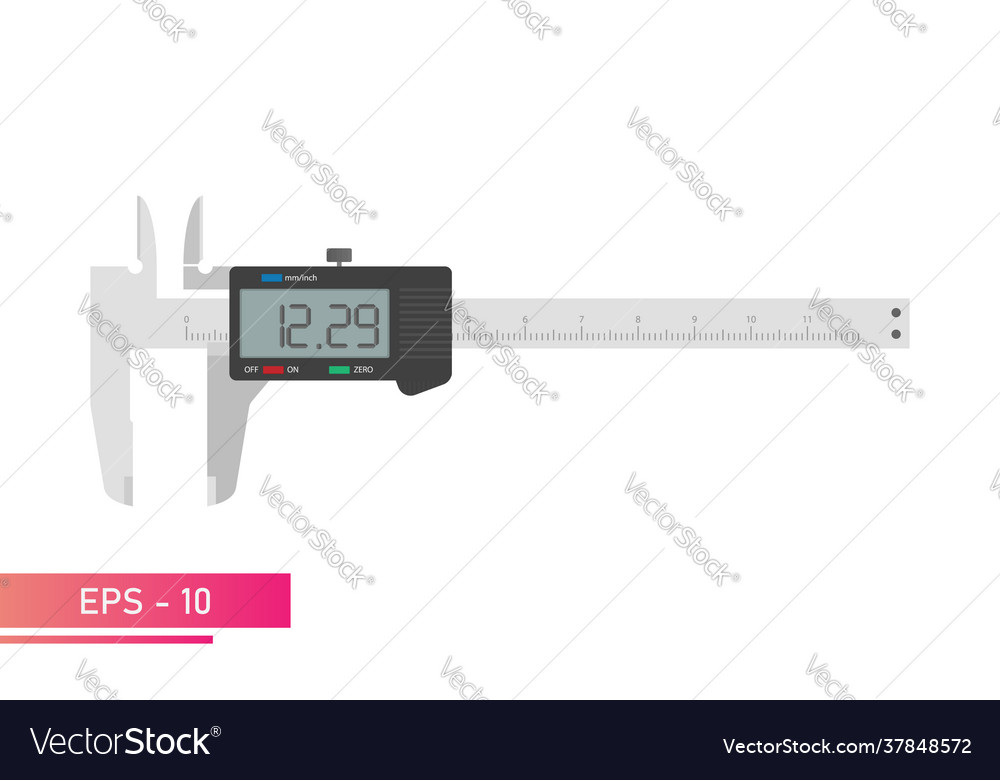 Digital vernier caliper with display and numeric