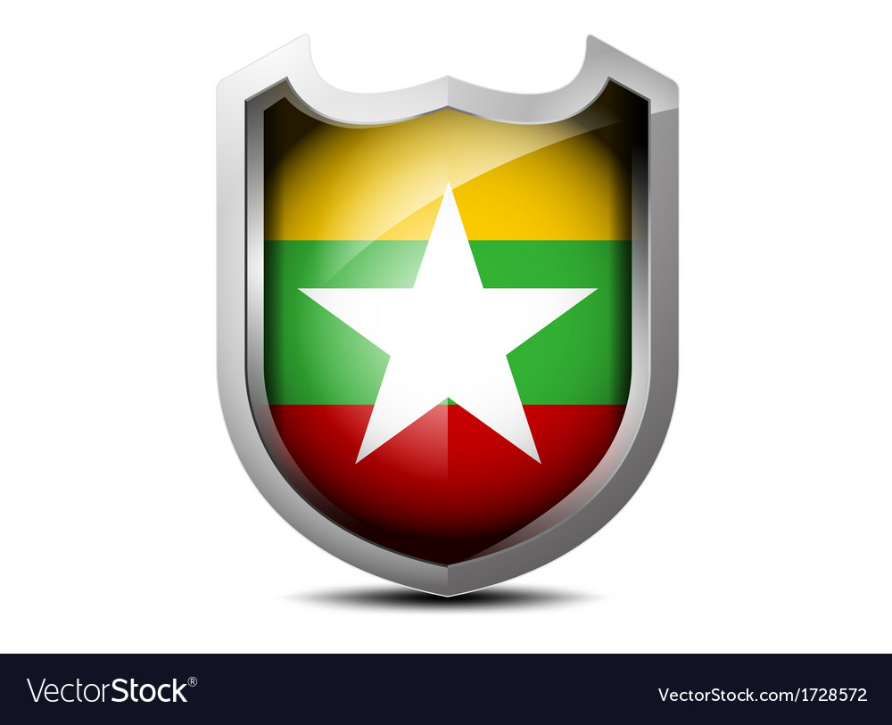 Flag of myanmar Royalty Free Vector Image - VectorStock