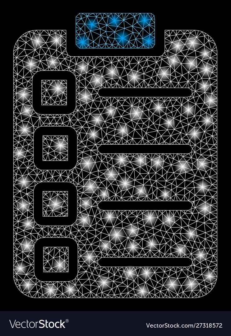 Flare mesh wire frame test tasks with spots vector image Flare mesh wire frame test tasks with spots