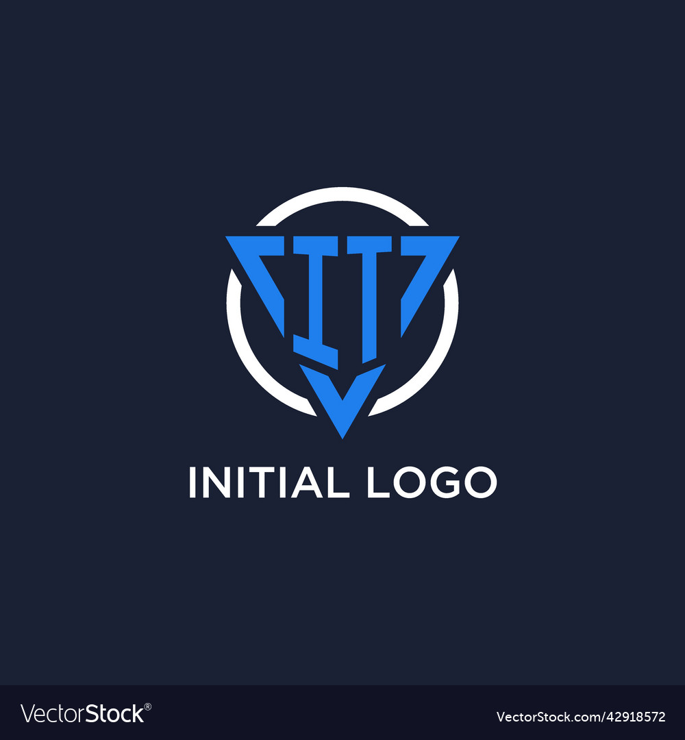 It monogram logo with triangle shape and circle