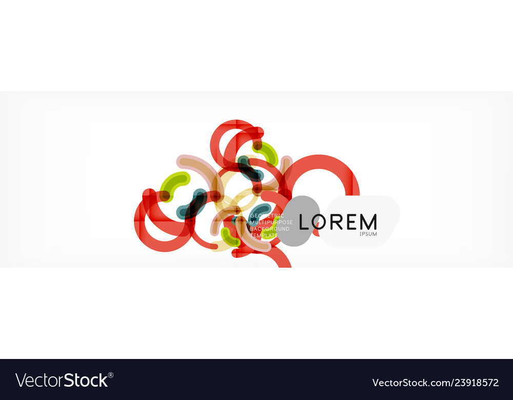 Linear design circle background vector image Linear design circle background