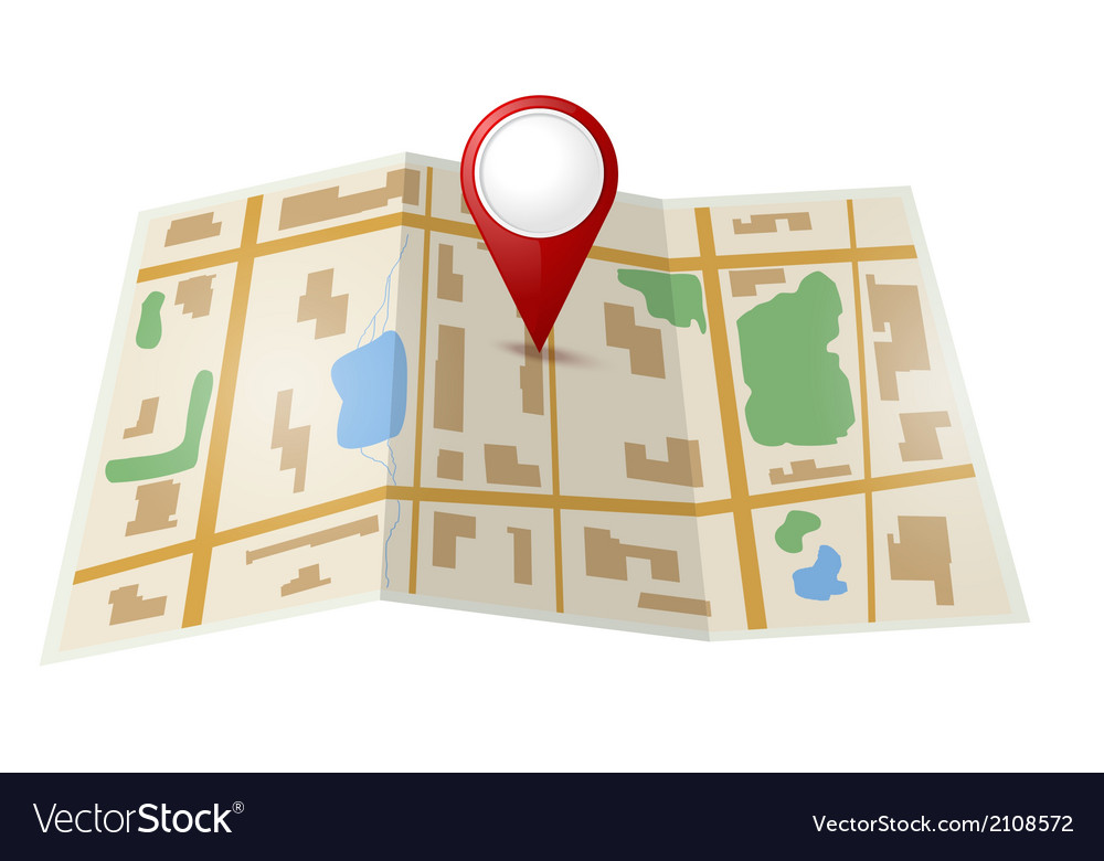 Map with red pointer