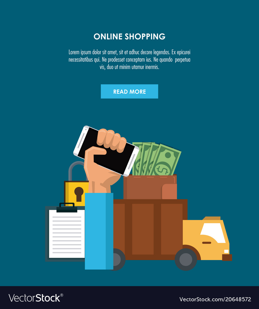 Online-Shopping Infografik vector image Online-Shopping Infografik