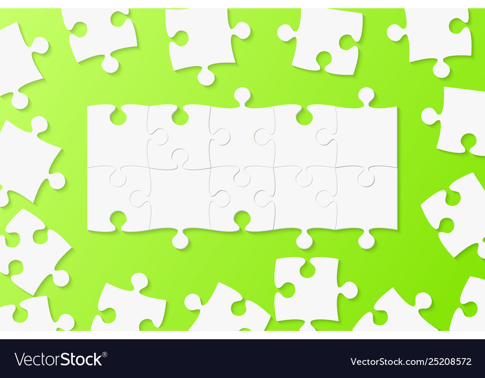 Puzzle jigsaw frame background banner or blank