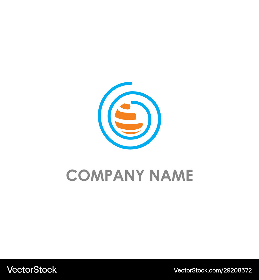 Round sphere technology logo Royalty Free Vector Image