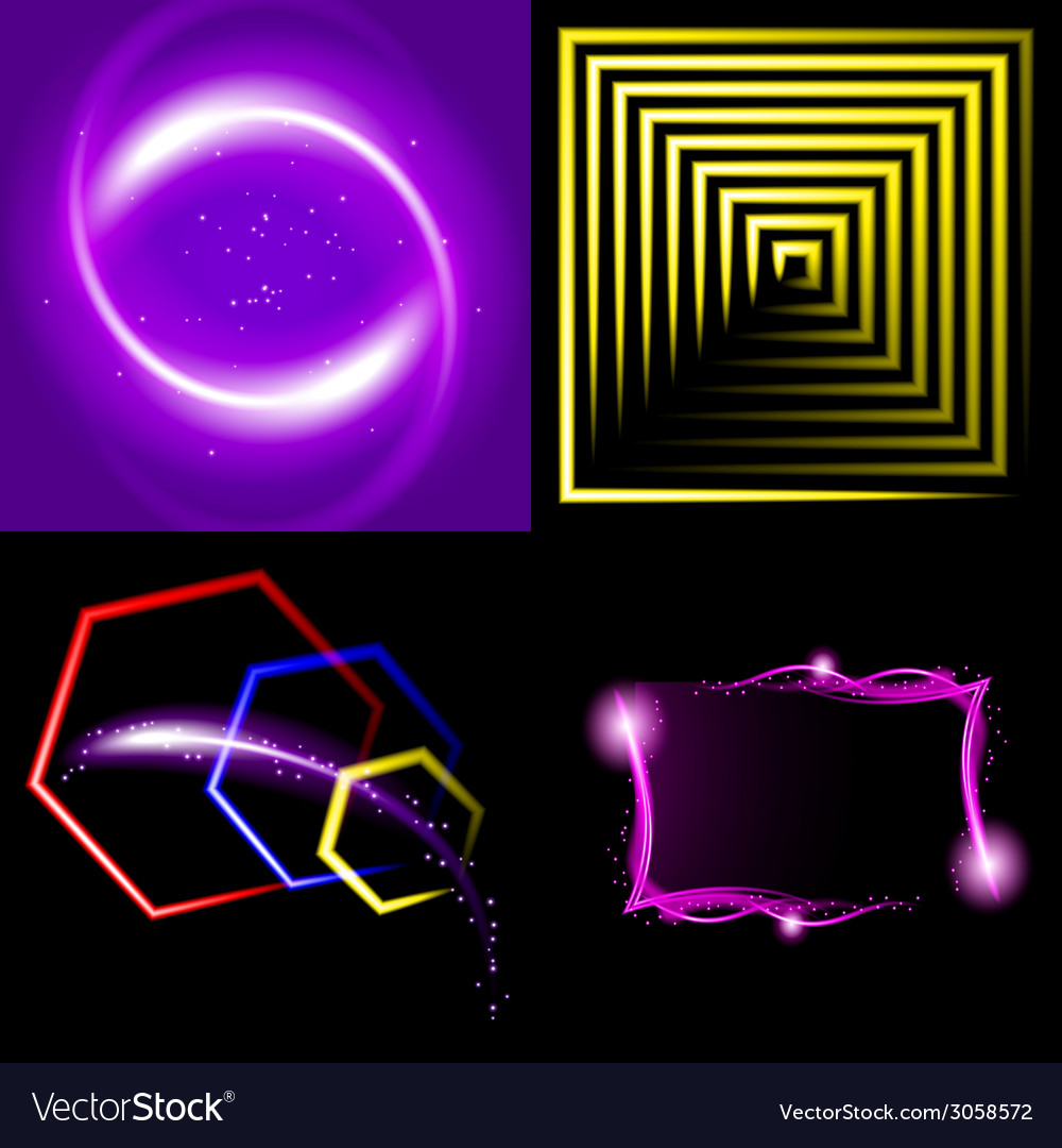Set of colorful abstract background with blurred