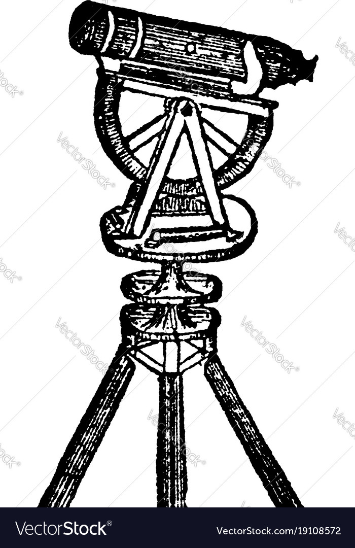 Theodolite vintage Royalty Free Vector Image - VectorStock