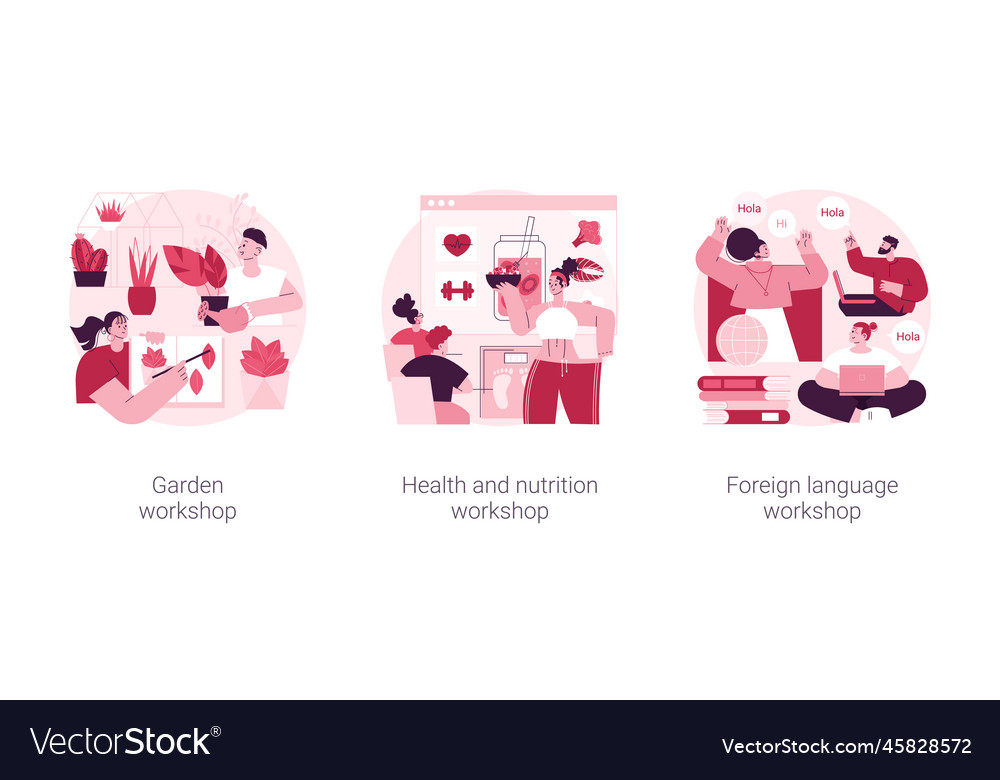 Training programs abstract concept vector image Training programs abstract concept