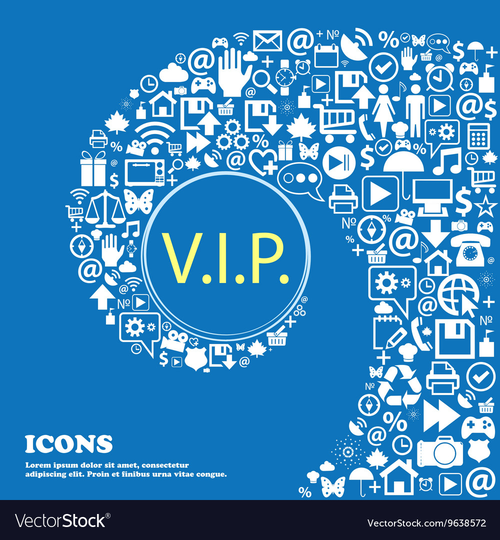 Vip sign icon membership symbol very important