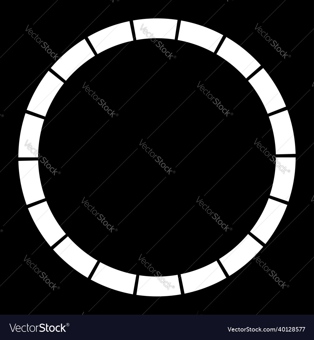 18 part section segmented circle abstract dashed vector image 18 part section segmented circle abstract dashed