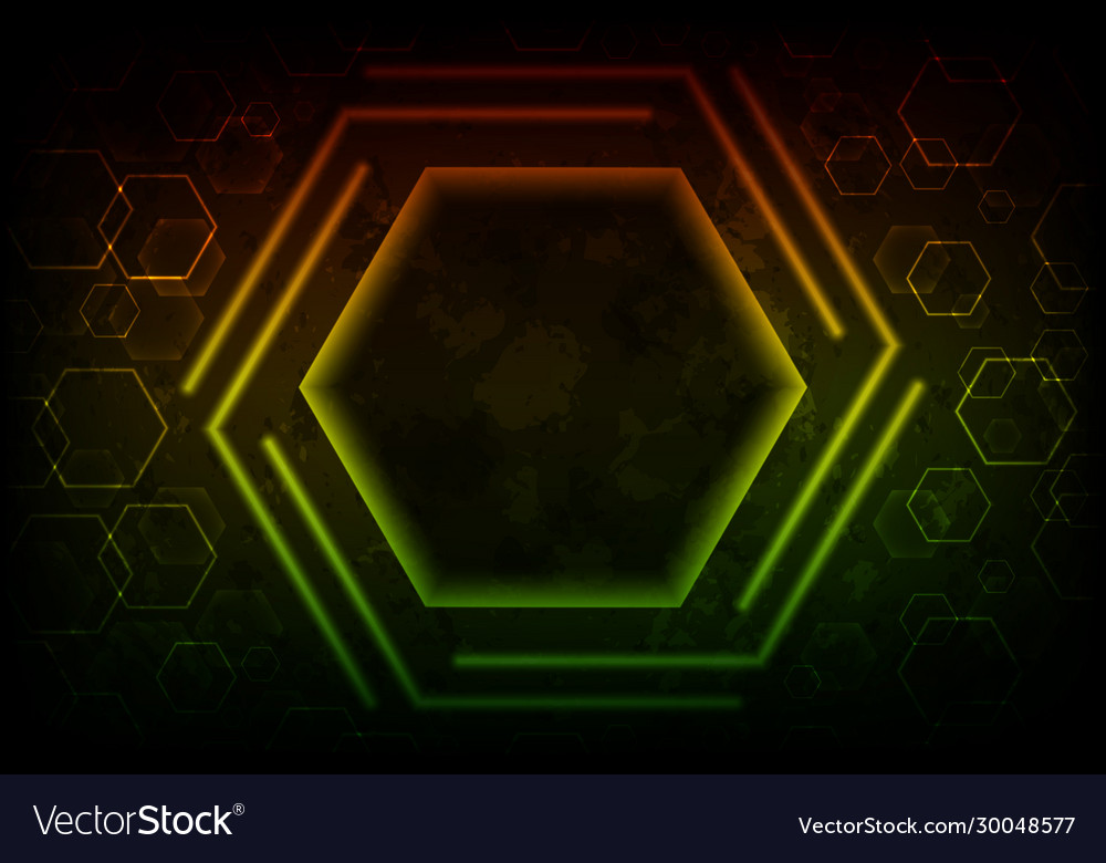 Abstract background with colorful hexagon