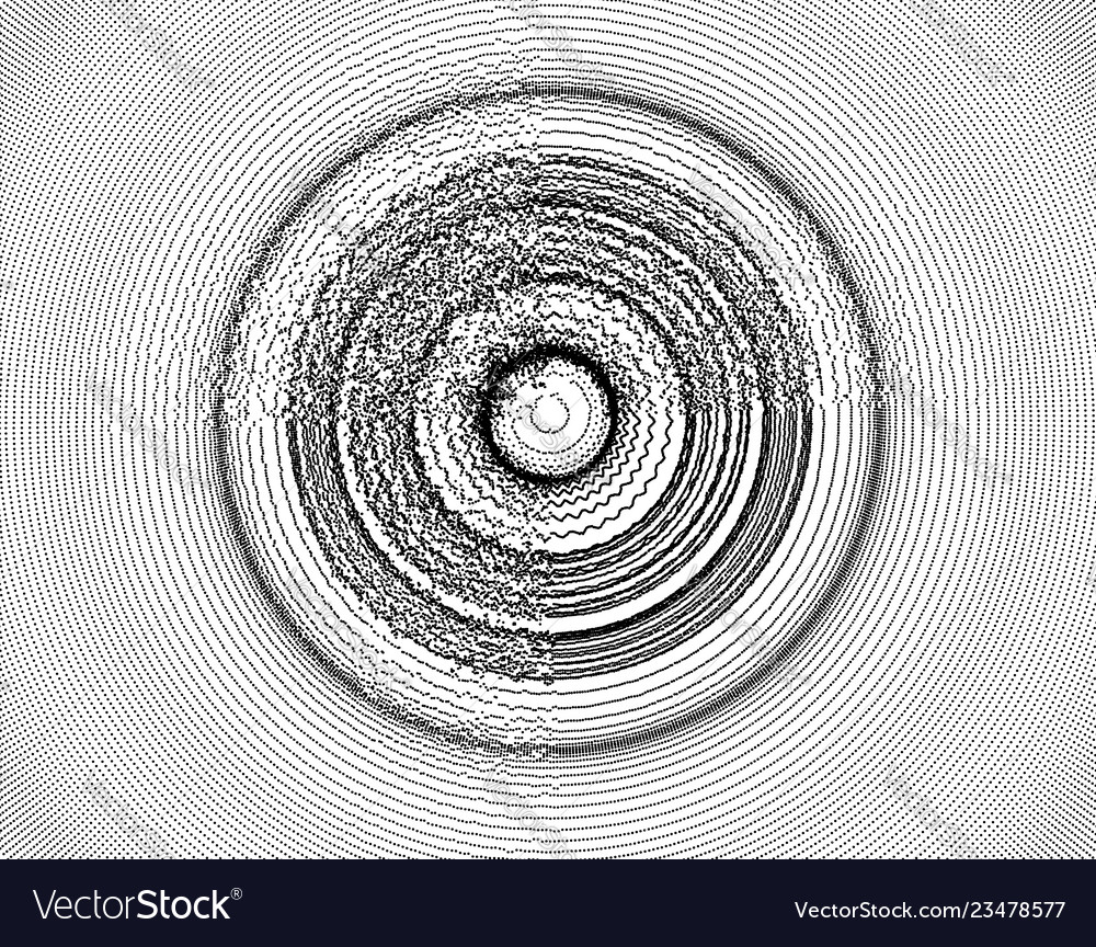 Abstract circular background with dynamic dots vector image Abstract circular background with dynamic dots