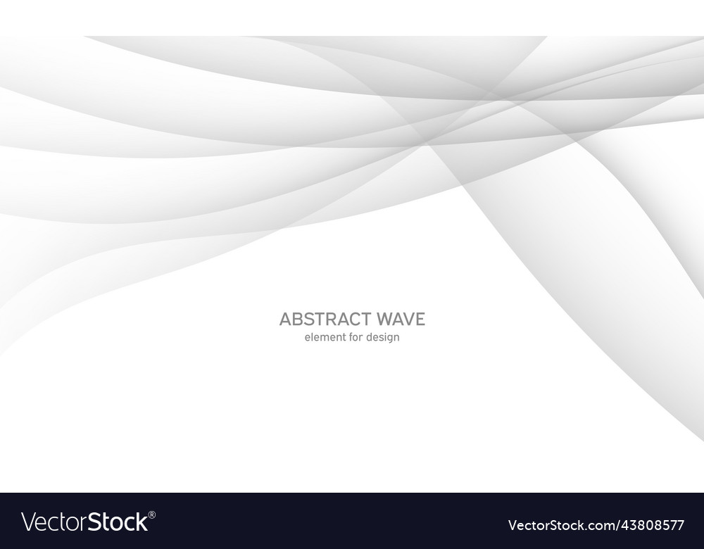 Abstract white background with smooth gray lines vector image Abstract white background with smooth gray lines