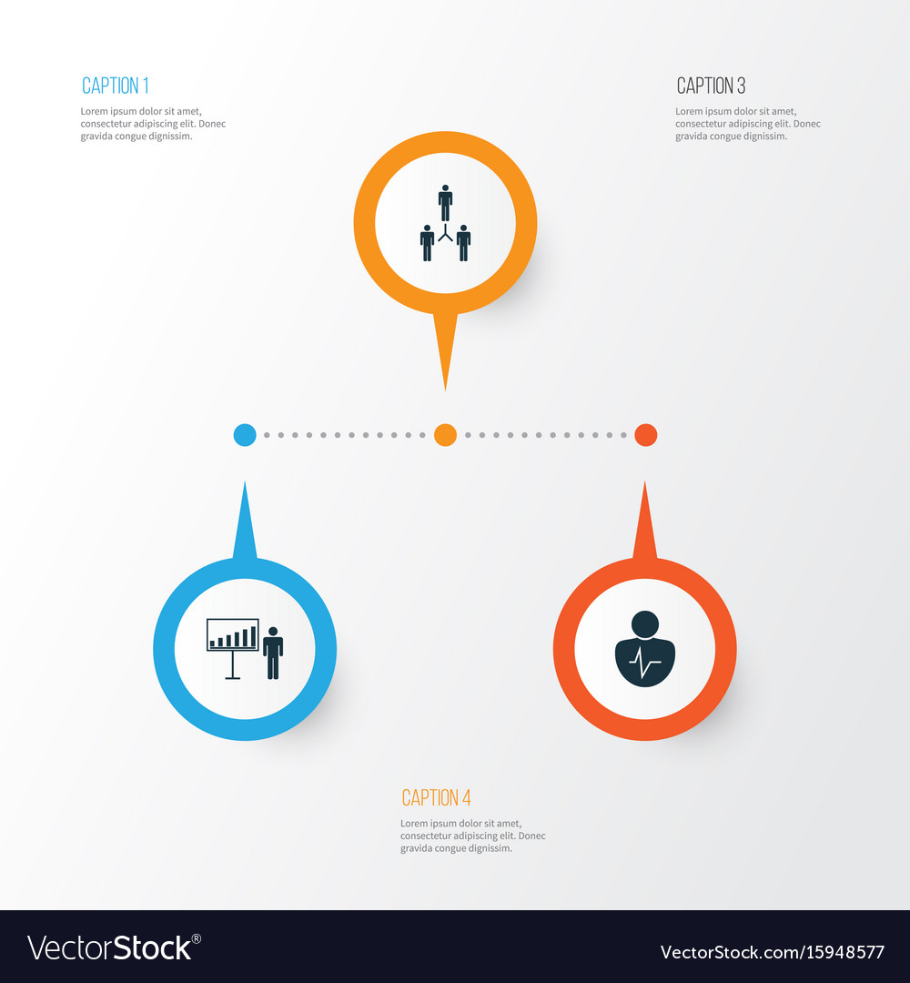 Administration icons set collection of project