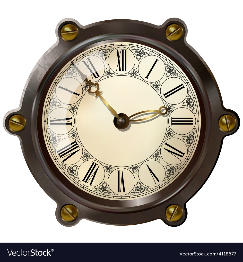 ancient-clock-royalty-free-vector-image-vectorstock