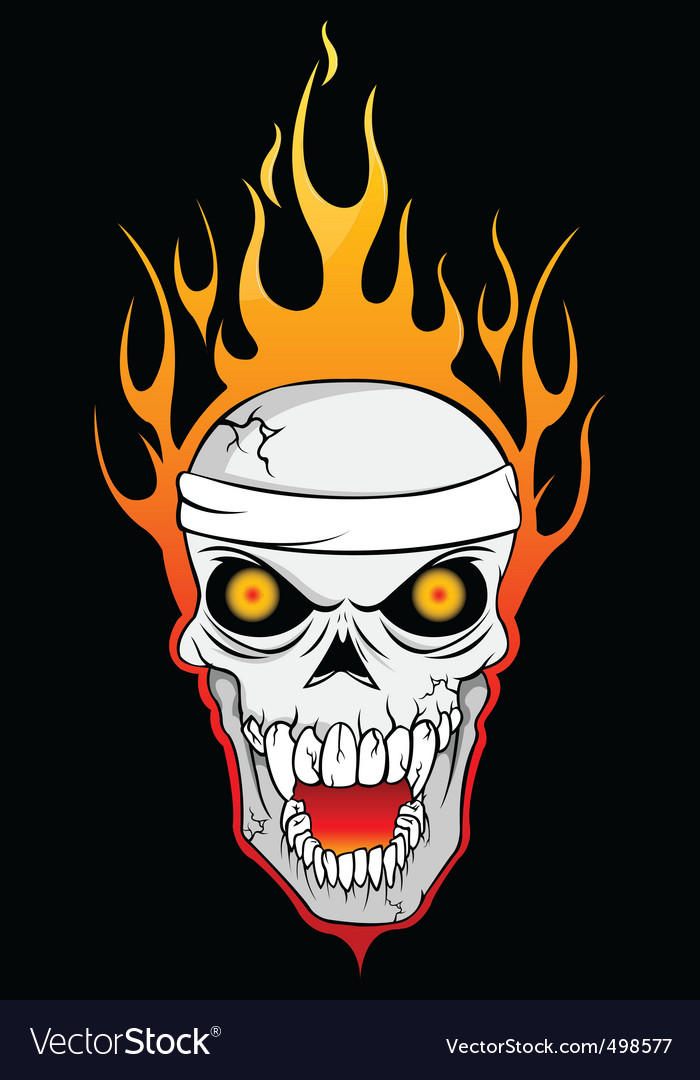 Burning skull