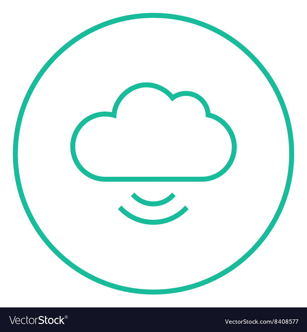 Cloud computing line icon