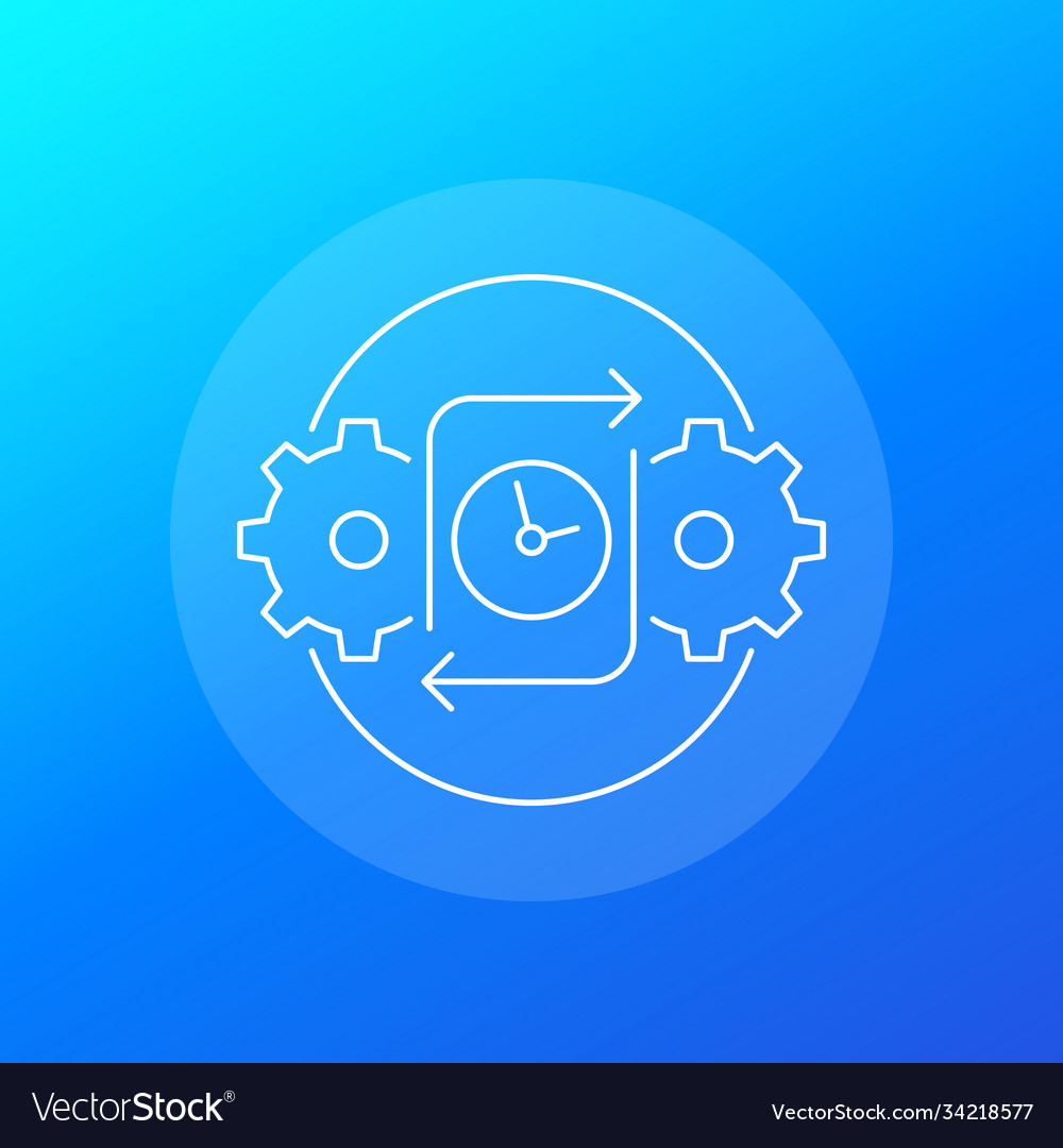 Efficiency icon for web linear Vector Image Efficiency icon for web linear