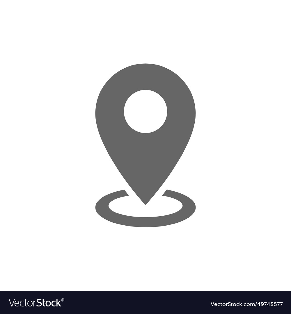 Eps10 grey map pointer icon