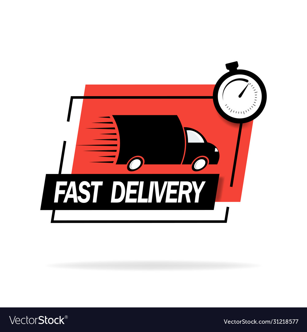 Fast delivery icon for apps and website vector image Fast delivery icon for apps and website