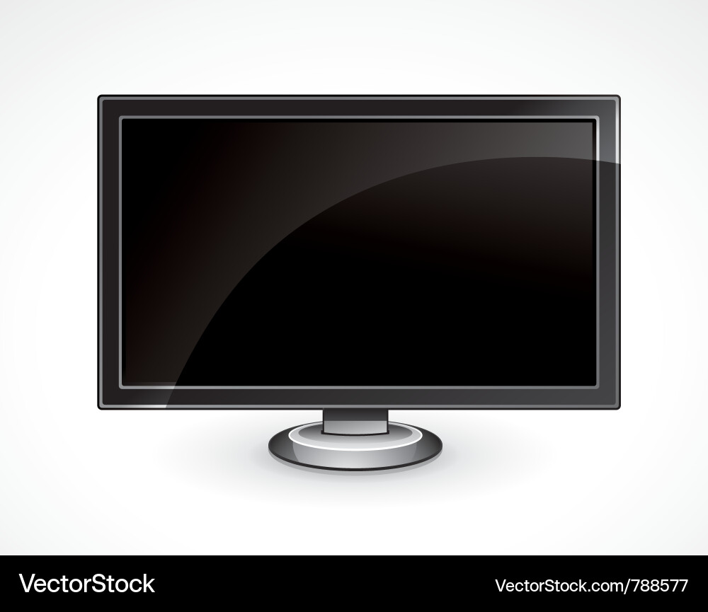 Flat panel tv Royalty Free Vector Image - VectorStock
