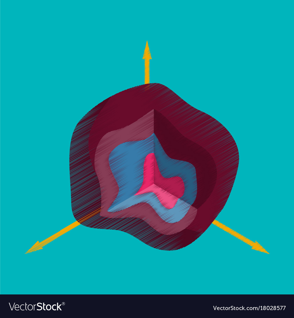 Flat shading style icon graph