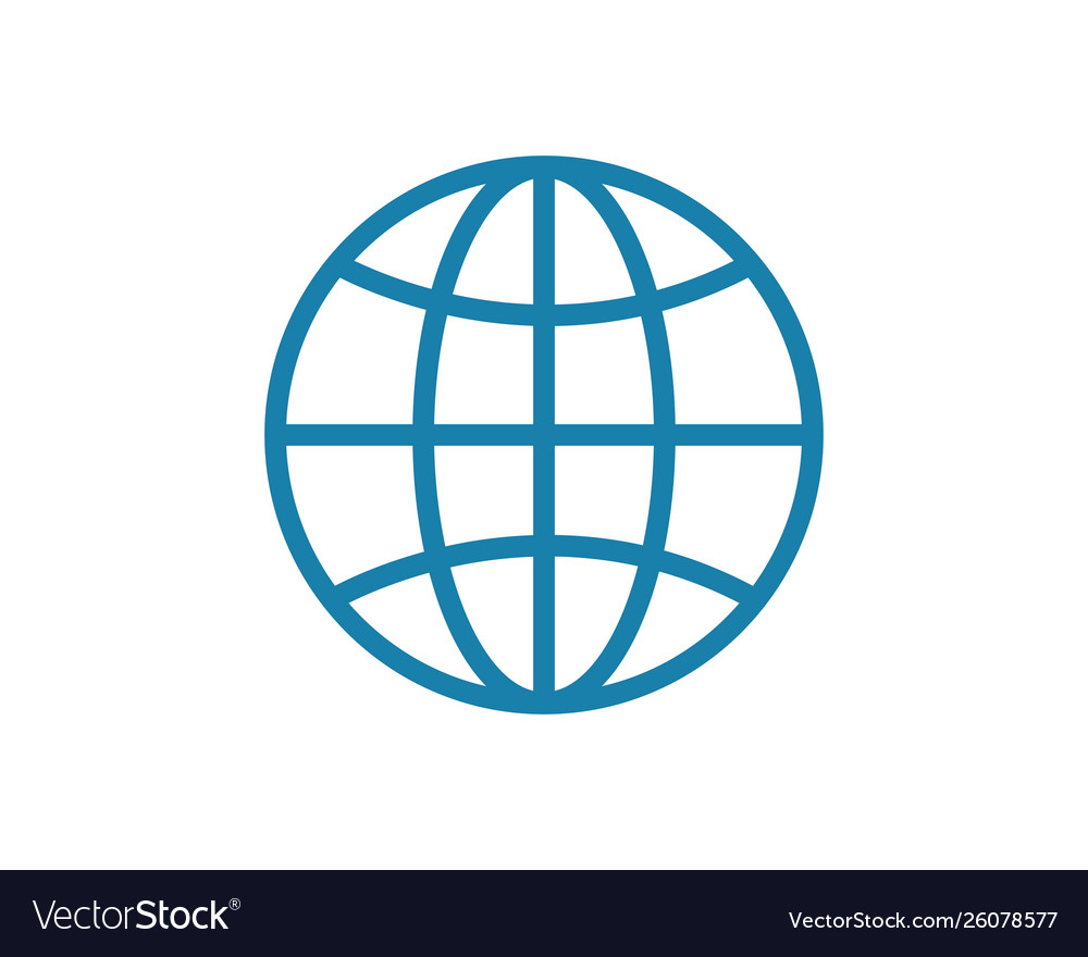 Globeglobal businessnetwork connected logo icon Vector Image