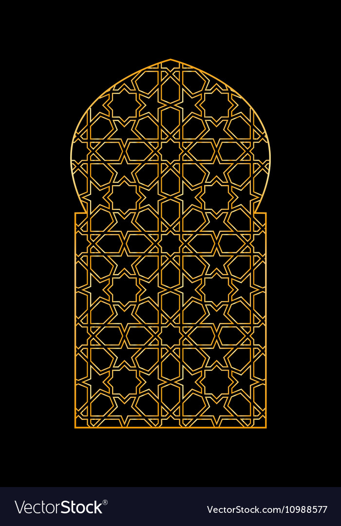 Gold islamic window