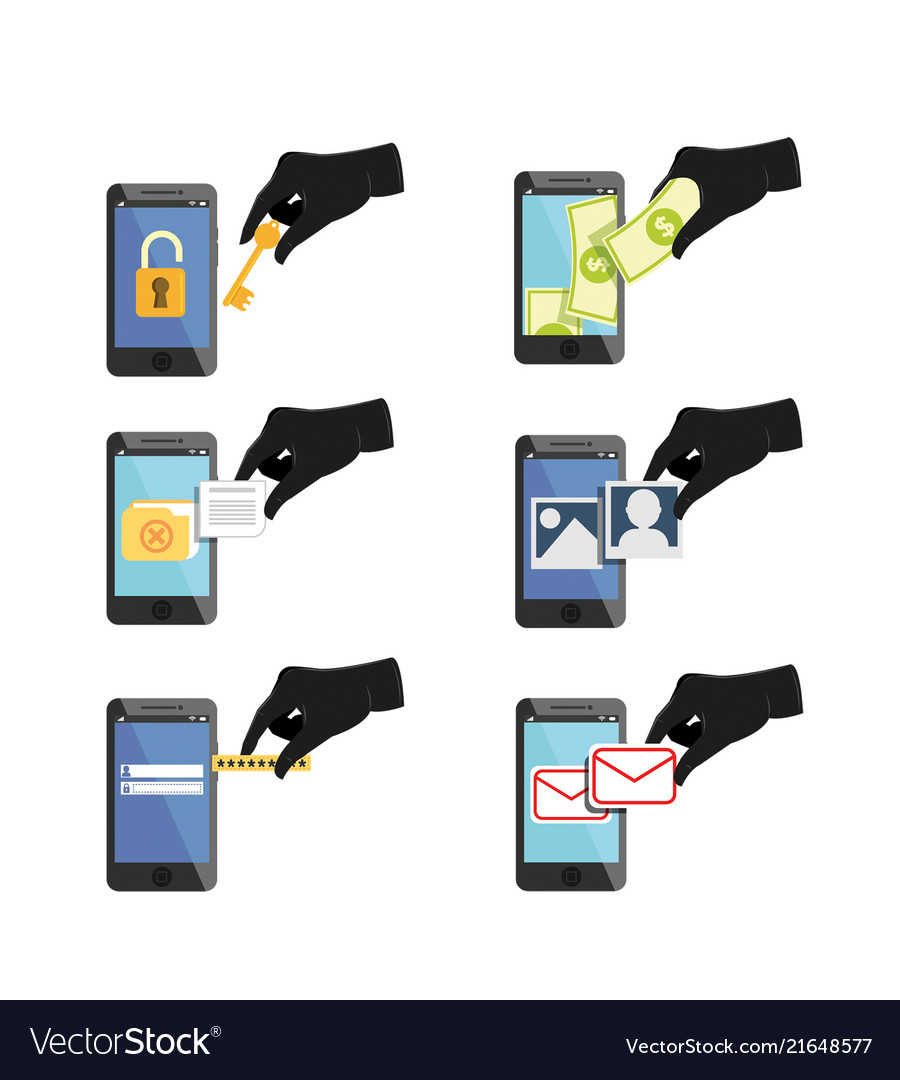 Hacker icon try to stealing data and password vector image Hacker icon try to stealing data and password