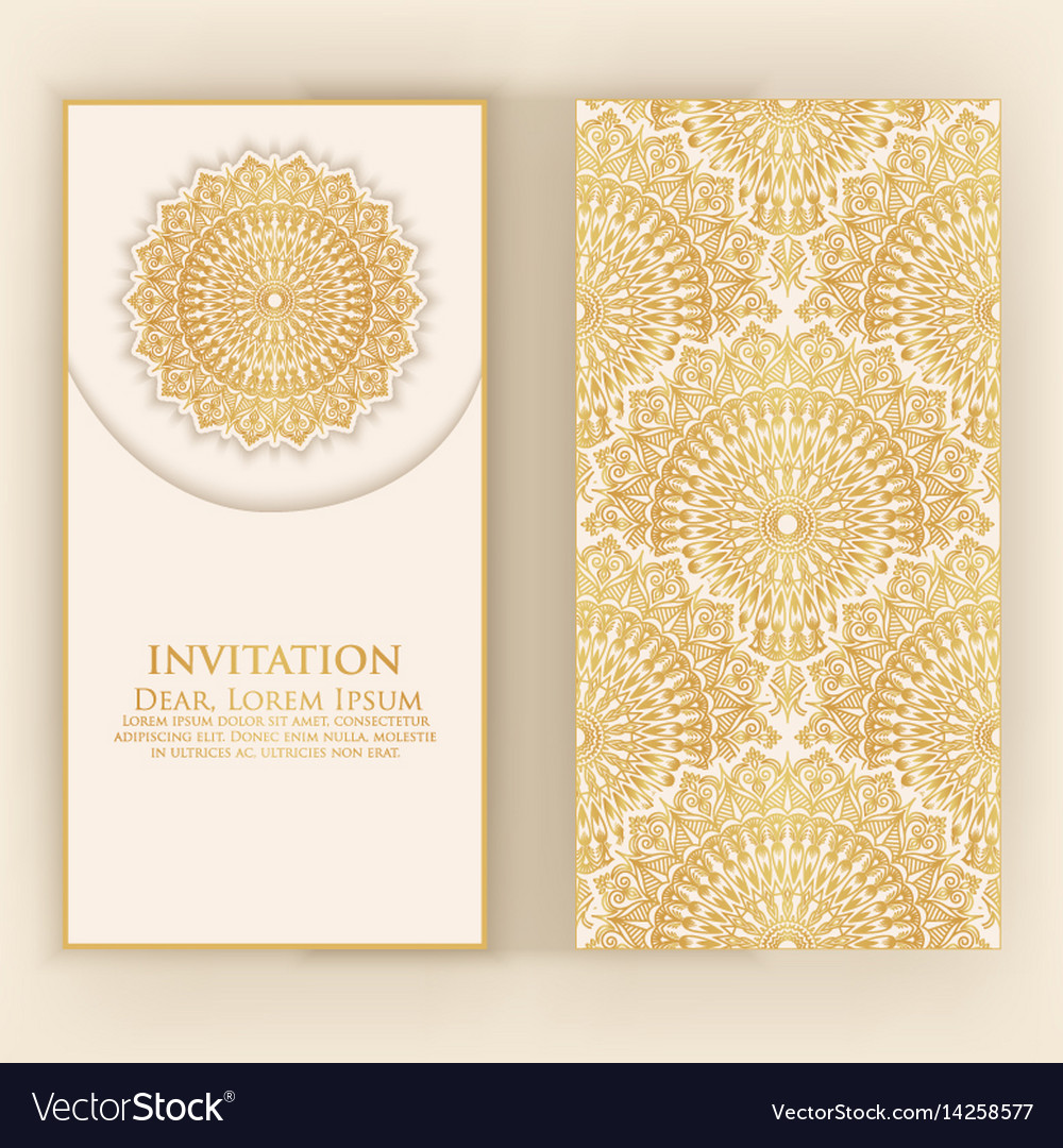 Invitation cards with ethnic