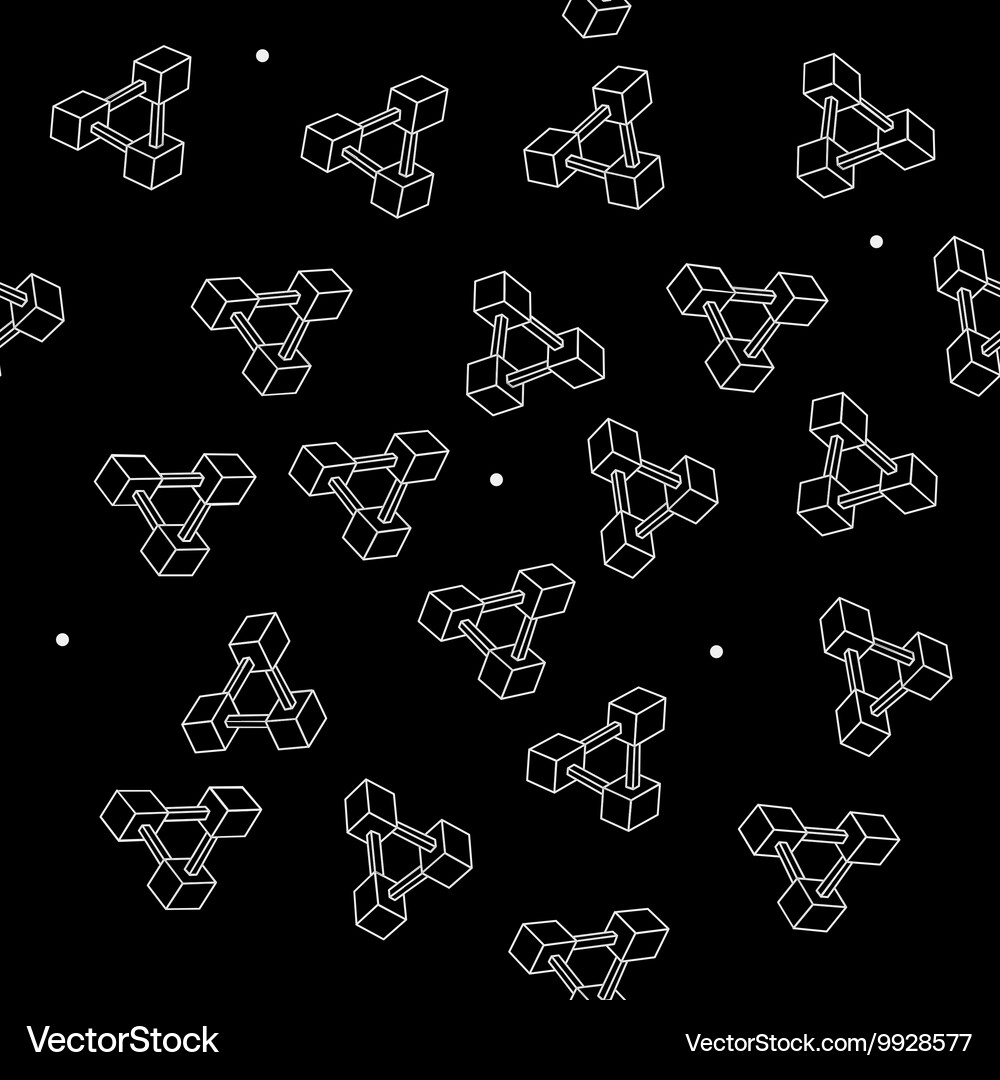 Pattern geometric seamless simple monochrome Vector Image