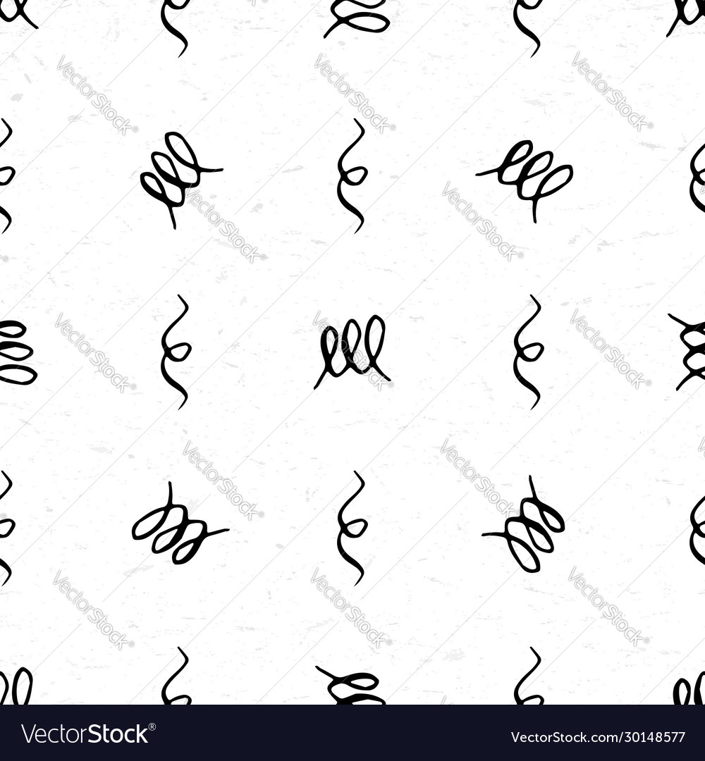 Seamless pattern with calligraphic vignettes vector image Seamless pattern with calligraphic vignettes