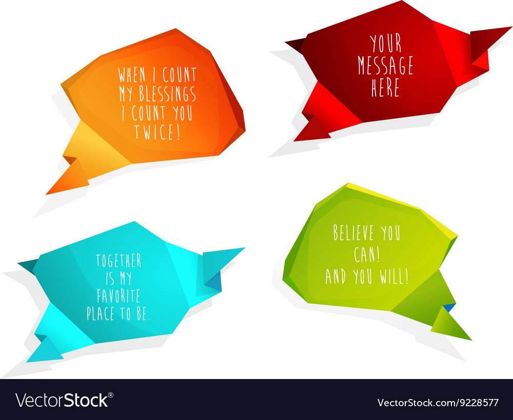 Set of speech bubbles with place for your own text