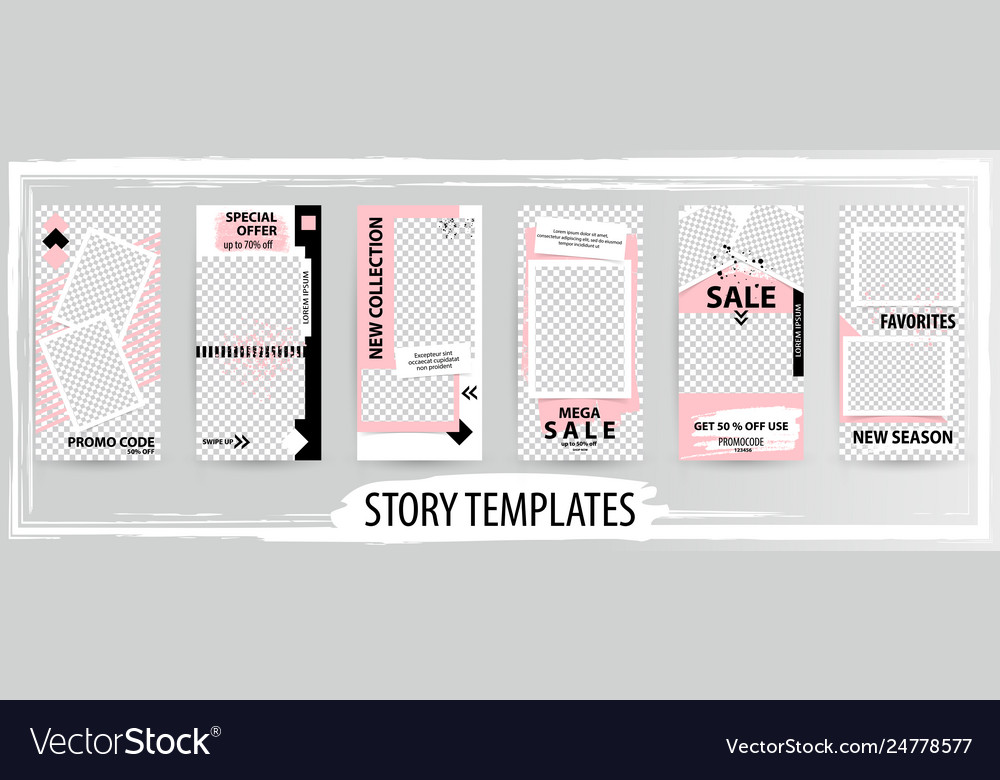 Trendy editable template for social networks