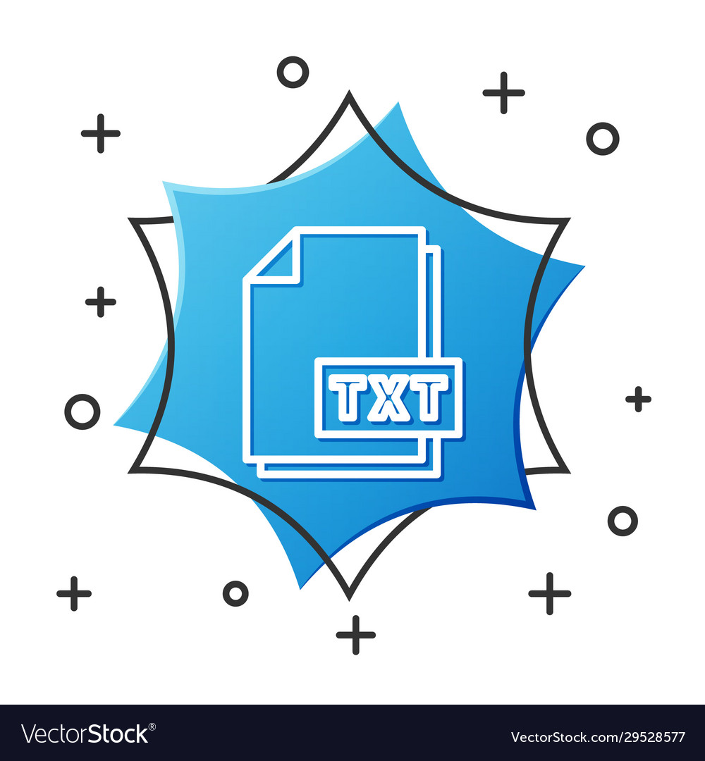 White line txt file document download button vector image White line txt file document download button