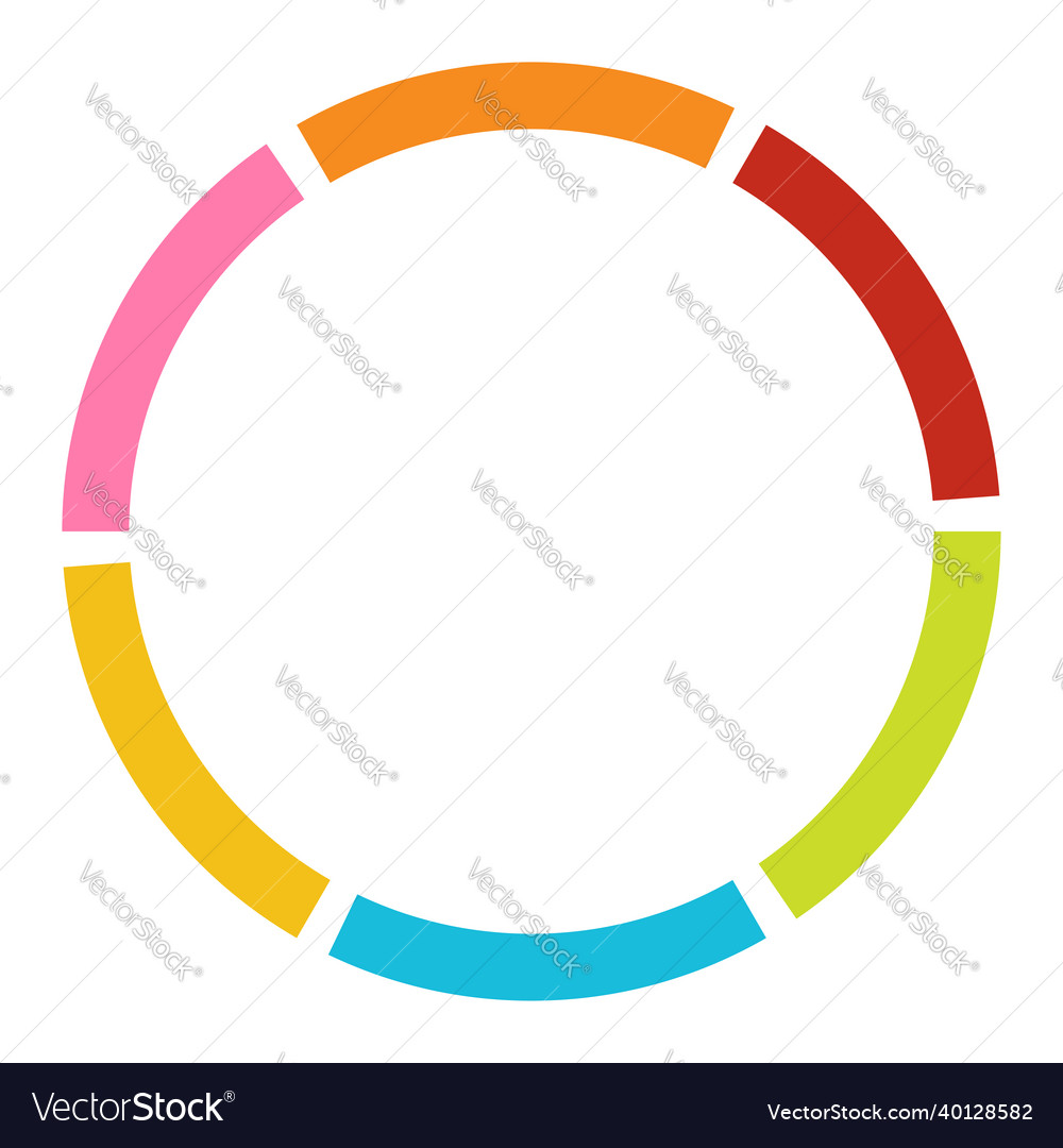 6 Teilschnitt segmentierte Kreis abstrakt gestrichelt vector image 6 Teilschnitt segmentierte Kreis abstrakt gestrichelt