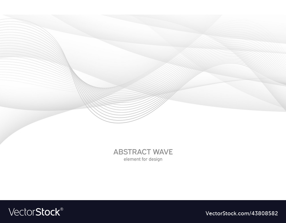 Abstract white background with smooth gray lines vector image Abstract white background with smooth gray lines