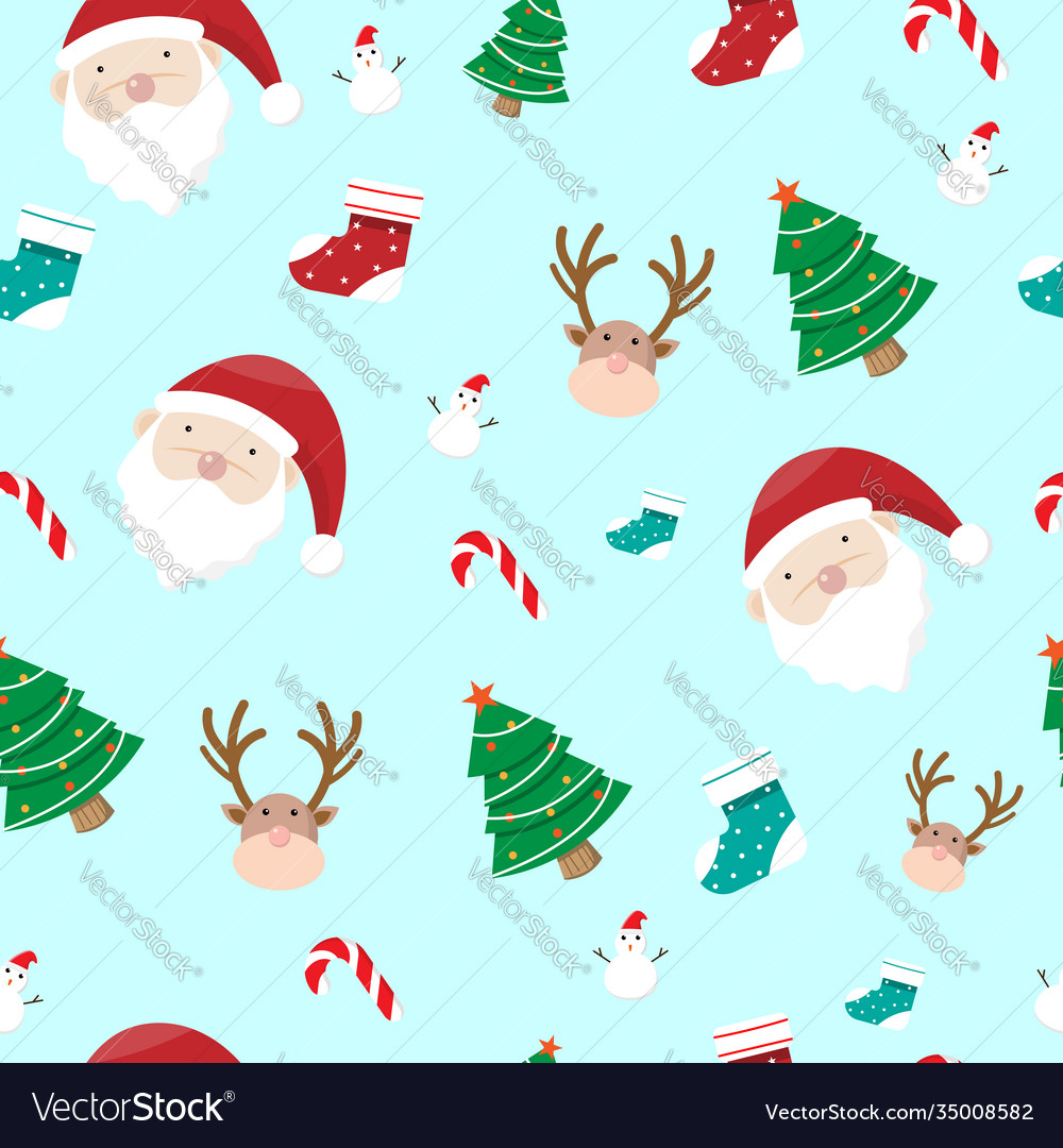 Christmas character and decoration pattern